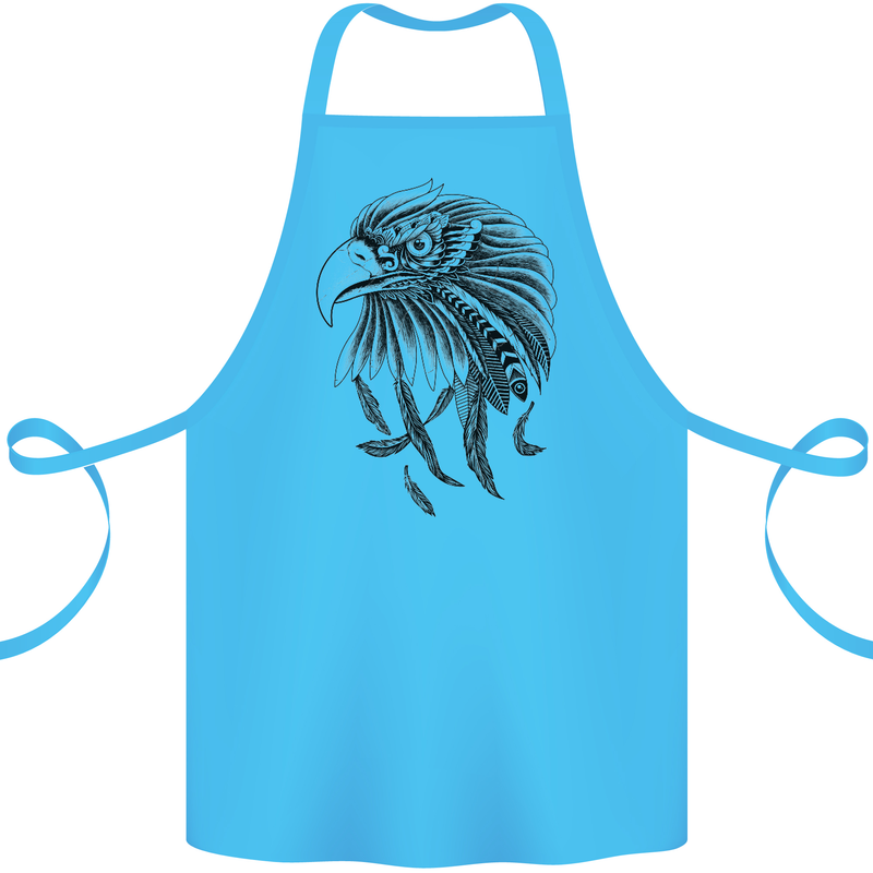 Eagle Ornithology Bird of Prey Cotton Apron 100% Organic Turquoise