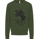 Eagle Ornithology Bird of Prey Kids Sweatshirt Jumper Forest Green