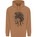Eagle Ornithology Bird of Prey Mens 80% Cotton Hoodie Caramel Latte