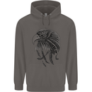 Eagle Ornithology Bird of Prey Mens 80% Cotton Hoodie Charcoal