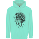 Eagle Ornithology Bird of Prey Mens 80% Cotton Hoodie Peppermint