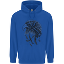 Eagle Ornithology Bird of Prey Mens 80% Cotton Hoodie Royal Blue