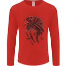 Eagle Ornithology Bird of Prey Mens Long Sleeve T-Shirt Red