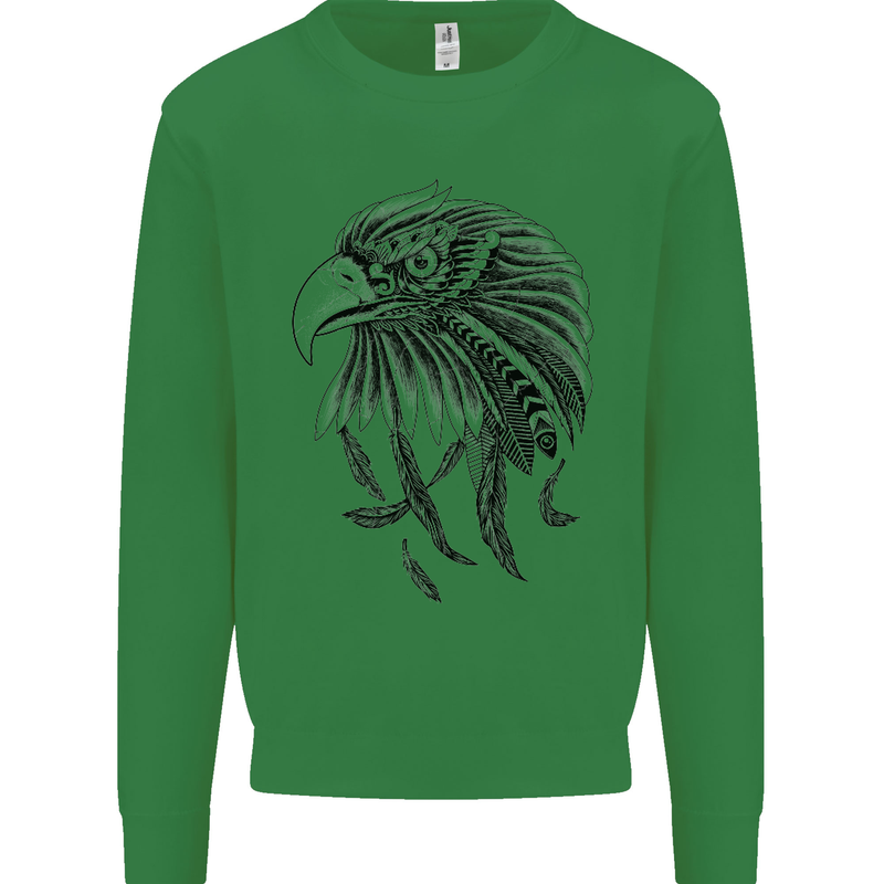 Eagle Ornithology Bird of Prey Mens Sweatshirt Jumper Irish Green