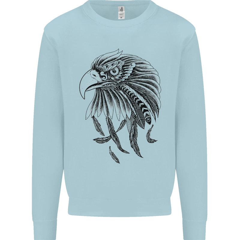 Eagle Ornithology Bird of Prey Mens Sweatshirt Jumper Light Blue