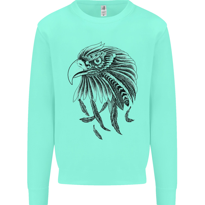Eagle Ornithology Bird of Prey Mens Sweatshirt Jumper Peppermint