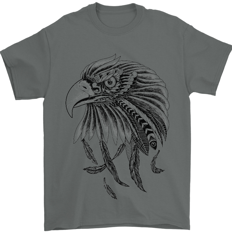 Eagle Ornithology Bird of Prey Mens T-Shirt Cotton Gildan Charcoal