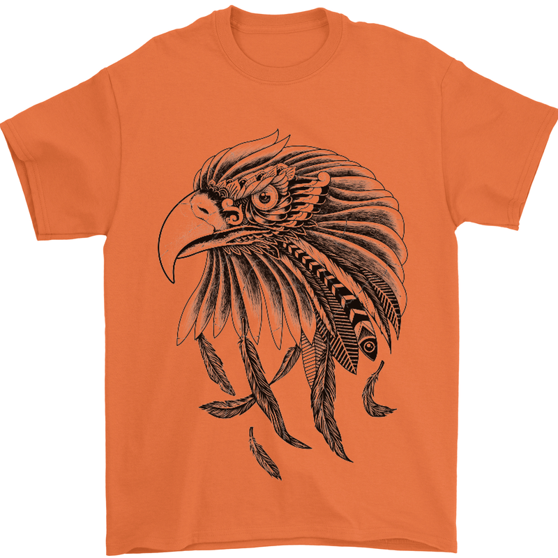 Eagle Ornithology Bird of Prey Mens T-Shirt Cotton Gildan Orange