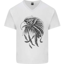 Eagle Ornithology Bird of Prey Mens V-Neck Cotton T-Shirt White