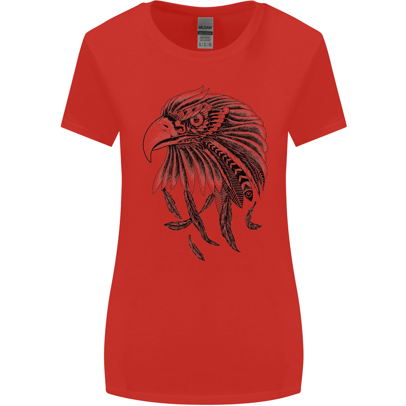 Eagle Ornithology Bird of Prey Womens Wider Cut T-Shirt Red