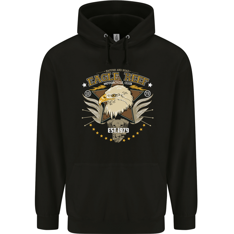 Eagle Reef Motorcycle Motorbike Biker Childrens Kids Hoodie Black