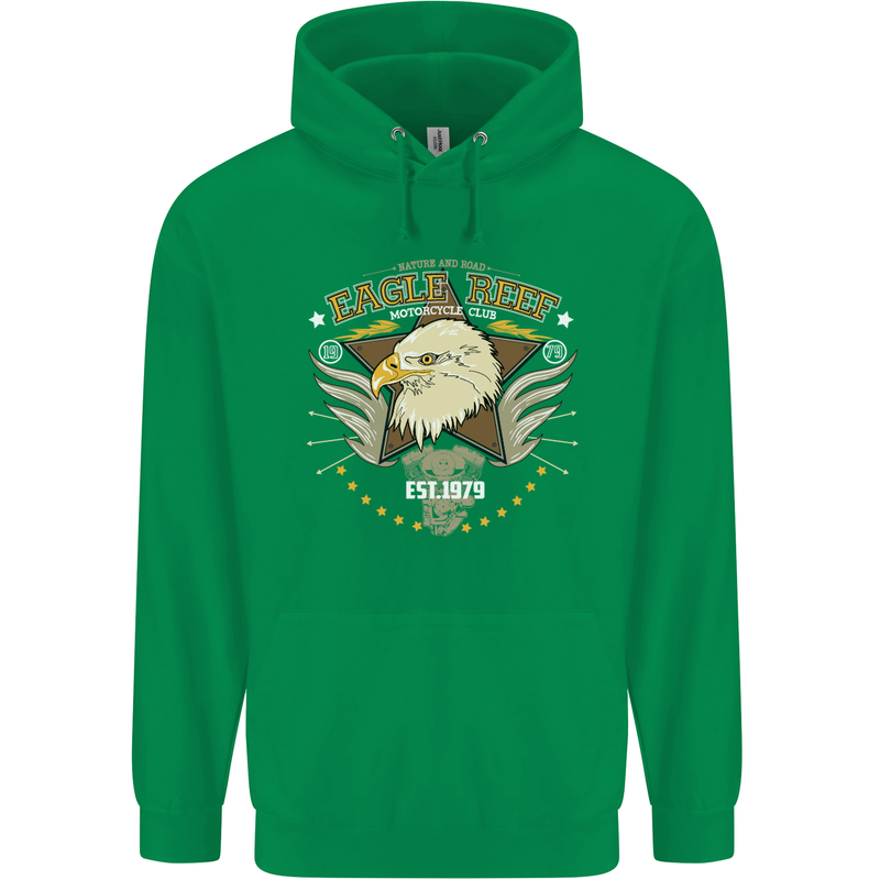 Eagle Reef Motorcycle Motorbike Biker Childrens Kids Hoodie Irish Green