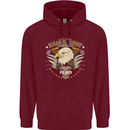 Eagle Reef Motorcycle Motorbike Biker Childrens Kids Hoodie Maroon