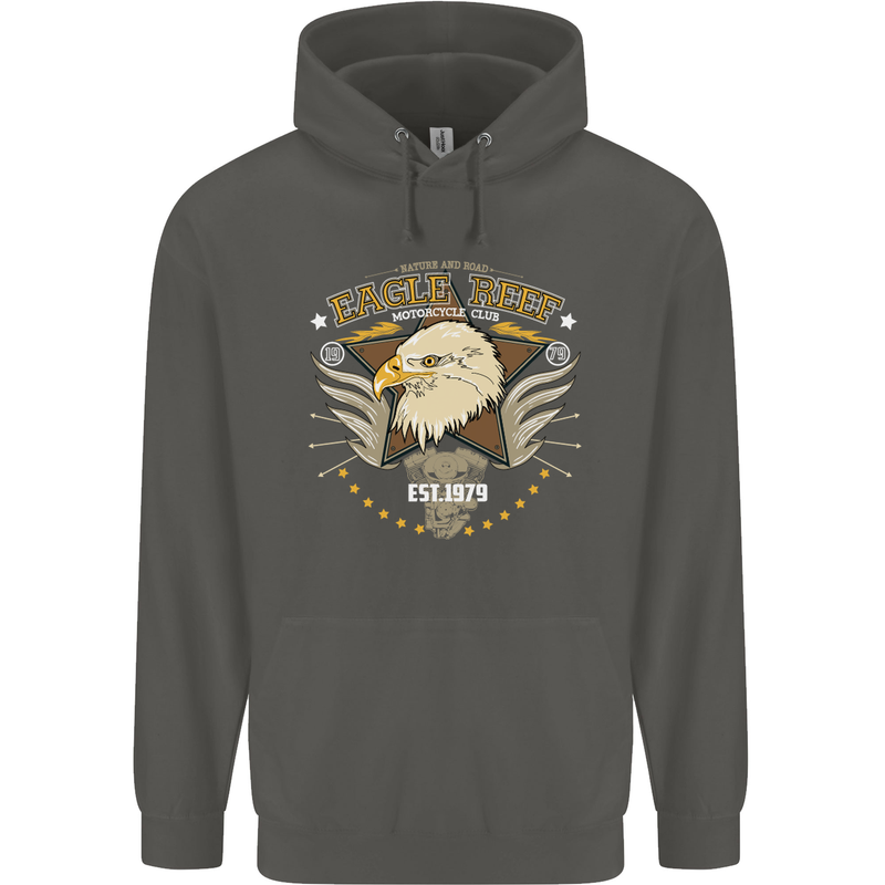 Eagle Reef Motorcycle Motorbike Biker Childrens Kids Hoodie Storm Grey