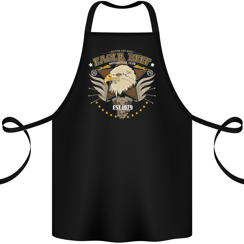 Eagle Reef Motorcycle Motorbike Biker Cotton Apron 100% Organic Black