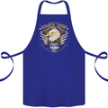 Eagle Reef Motorcycle Motorbike Biker Cotton Apron 100% Organic Royal Blue