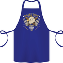 Eagle Reef Motorcycle Motorbike Biker Cotton Apron 100% Organic Royal Blue