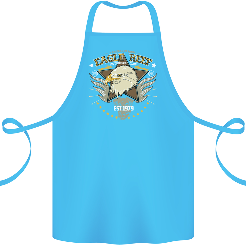 Eagle Reef Motorcycle Motorbike Biker Cotton Apron 100% Organic Turquoise