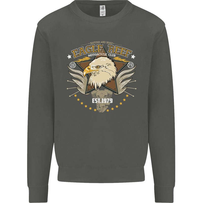 Eagle Reef Motorcycle Motorbike Biker Kids Sweatshirt Jumper Storm Grey