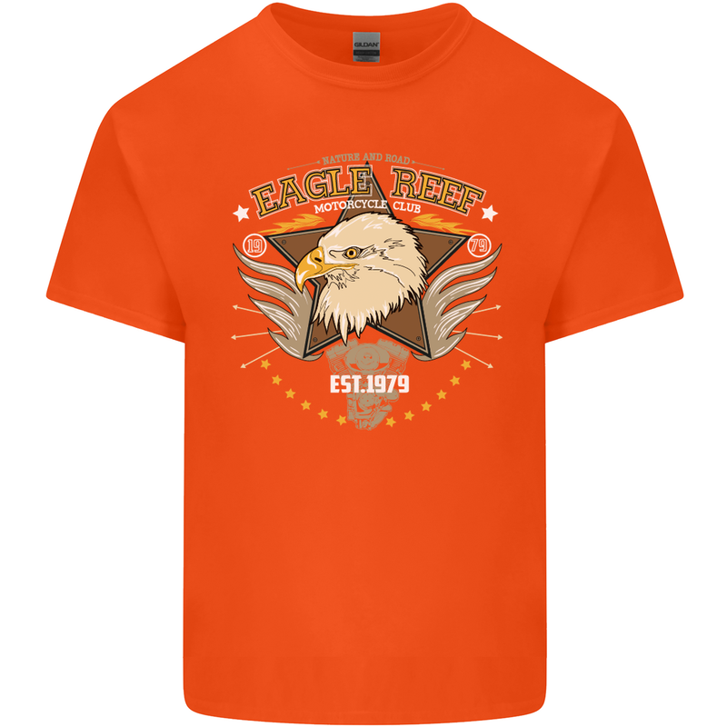 Eagle Reef Motorcycle Motorbike Biker Kids T-Shirt Childrens Orange