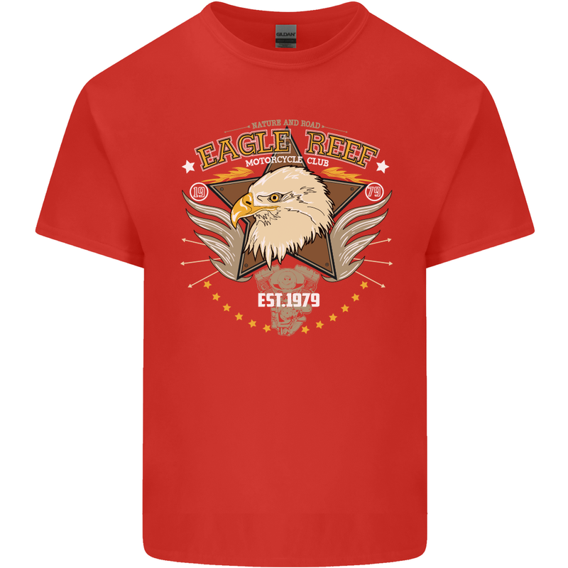 Eagle Reef Motorcycle Motorbike Biker Kids T-Shirt Childrens Red