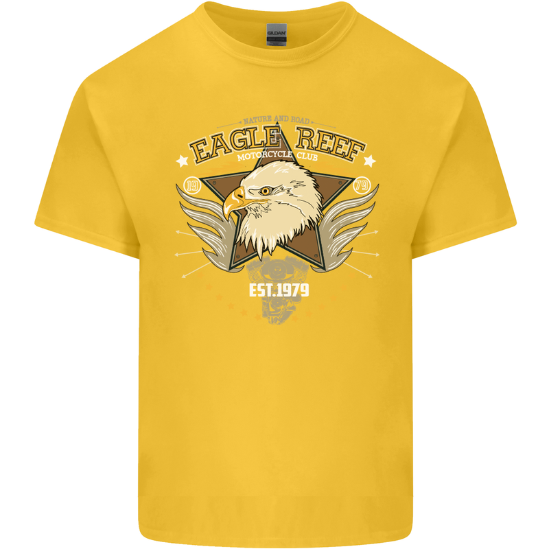 Eagle Reef Motorcycle Motorbike Biker Kids T-Shirt Childrens Yellow