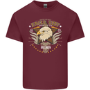 Eagle Reef Motorcycle Motorbike Biker Mens Cotton T-Shirt Tee Top Maroon