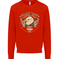 Eagle Reef Motorcycle Motorbike Biker Mens Sweatshirt Jumper Bright Red