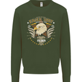 Eagle Reef Motorcycle Motorbike Biker Mens Sweatshirt Jumper Forest Green