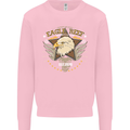 Eagle Reef Motorcycle Motorbike Biker Mens Sweatshirt Jumper Light Pink