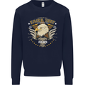 Eagle Reef Motorcycle Motorbike Biker Mens Sweatshirt Jumper Navy Blue