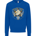Eagle Reef Motorcycle Motorbike Biker Mens Sweatshirt Jumper Royal Blue