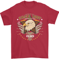 Eagle Reef Motorcycle Motorbike Biker Mens T-Shirt Cotton Gildan Red