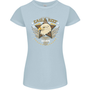 Eagle Reef Motorcycle Motorbike Biker Womens Petite Cut T-Shirt Light Blue