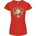 Eagle Reef Motorcycle Motorbike Biker Womens Petite Cut T-Shirt Red