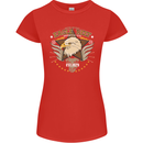 Eagle Reef Motorcycle Motorbike Biker Womens Petite Cut T-Shirt Red