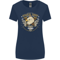 Eagle Reef Motorcycle Motorbike Biker Womens Wider Cut T-Shirt Navy Blue
