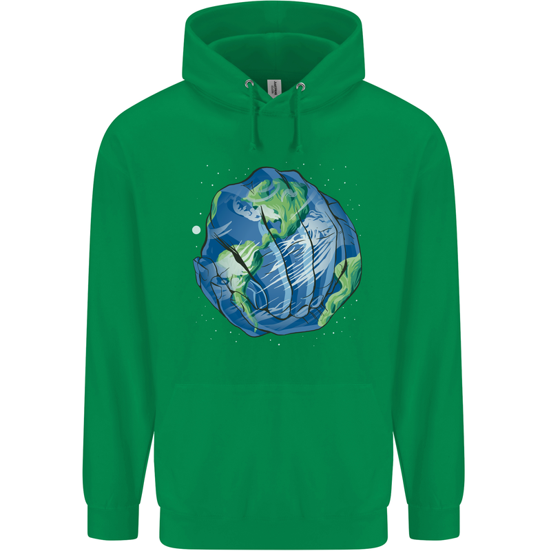 Earth Hands Climate Change Environment Childrens Kids Hoodie Irish Green