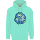 Earth Hands Climate Change Environment Childrens Kids Hoodie Peppermint