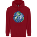 Earth Hands Climate Change Environment Childrens Kids Hoodie Red