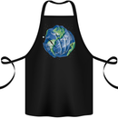 Earth Hands Climate Change Environment Cotton Apron 100% Organic Black