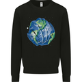 Earth Hands Climate Change Environment Kids Sweatshirt Jumper Black