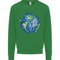Earth Hands Climate Change Environment Kids Sweatshirt Jumper Irish Green