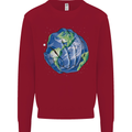 Earth Hands Climate Change Environment Kids Sweatshirt Jumper Red