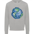 Earth Hands Climate Change Environment Kids Sweatshirt Jumper Sports Grey