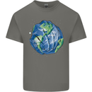 Earth Hands Climate Change Environment Kids T-Shirt Childrens Charcoal