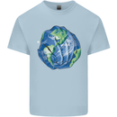 Earth Hands Climate Change Environment Kids T-Shirt Childrens Light Blue