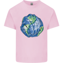 Earth Hands Climate Change Environment Kids T-Shirt Childrens Light Pink