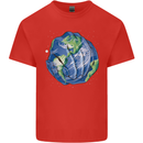Earth Hands Climate Change Environment Kids T-Shirt Childrens Red