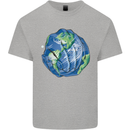 Earth Hands Climate Change Environment Kids T-Shirt Childrens Sports Grey